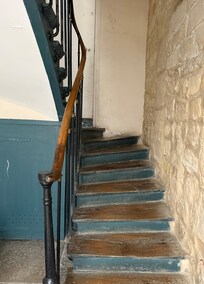 The long and winding journey to our fourth floor room!