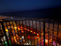The resort’s pool and oceanfront view
