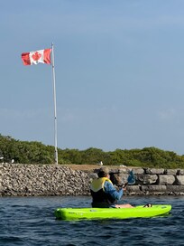 Great paddling in the channel by the dock and around the little island across the channel.