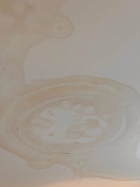 Huge water stain on ceiling