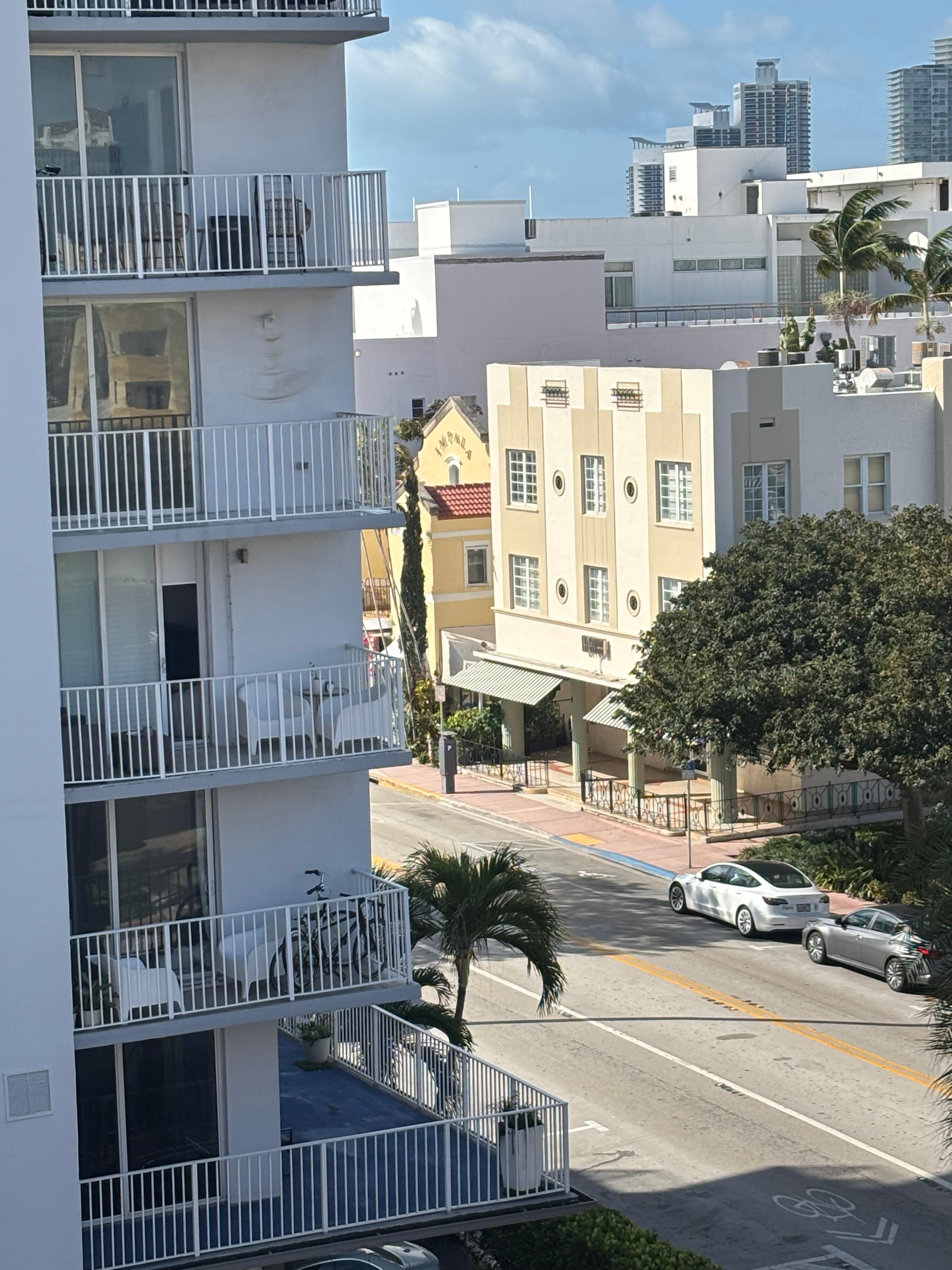 Parking garage is close to hotel.