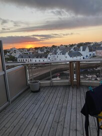 Sonnenuntergang von der Terrasse