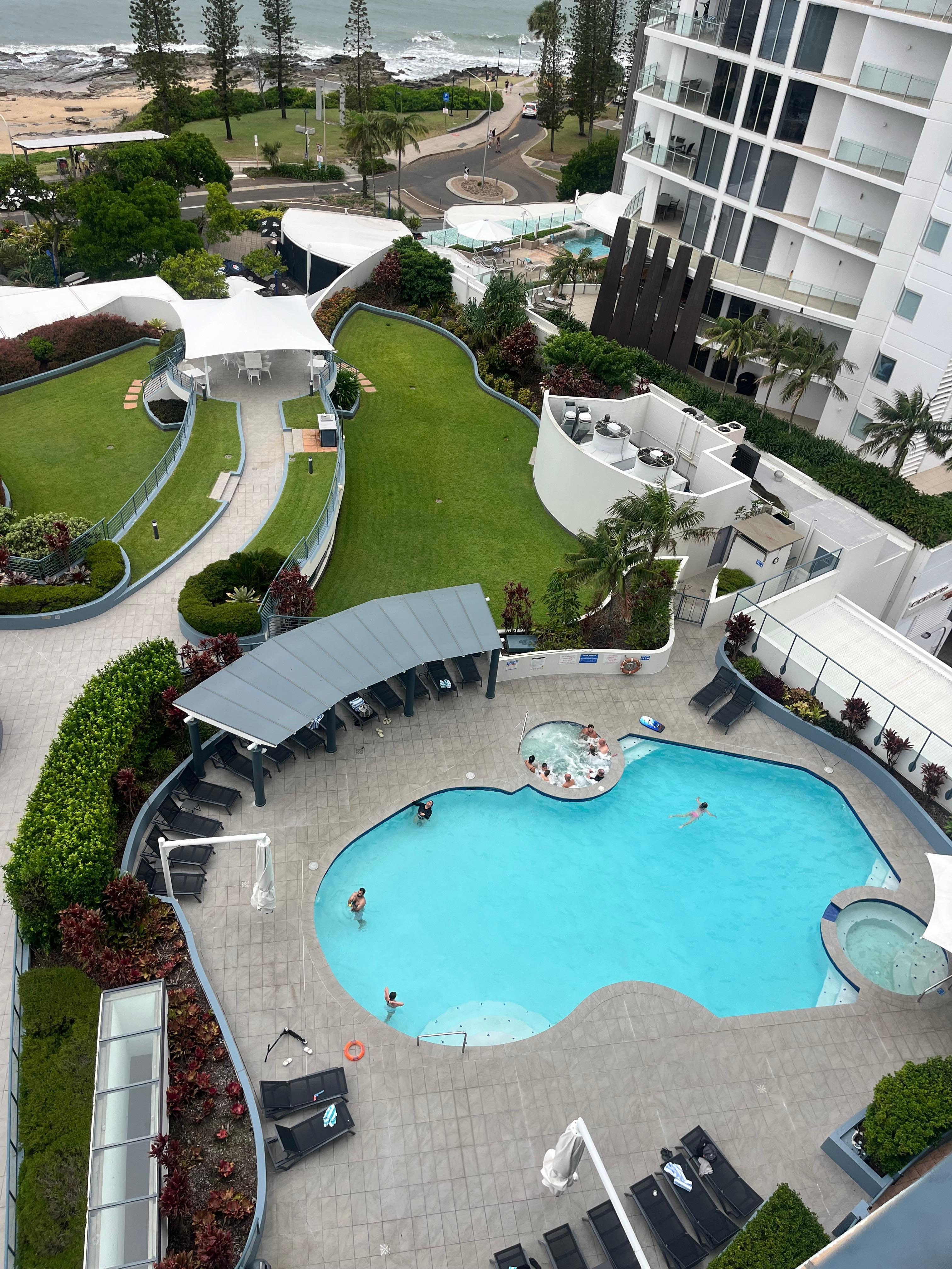 Pool view from the room