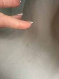 Grime in the hot tub, smelled like literal sewage