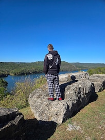 Lock out rock we drove the cart to. So cute