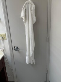 Used bath towel was left in bathroom when we arrived.