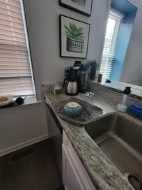 Well stocked kitchen.