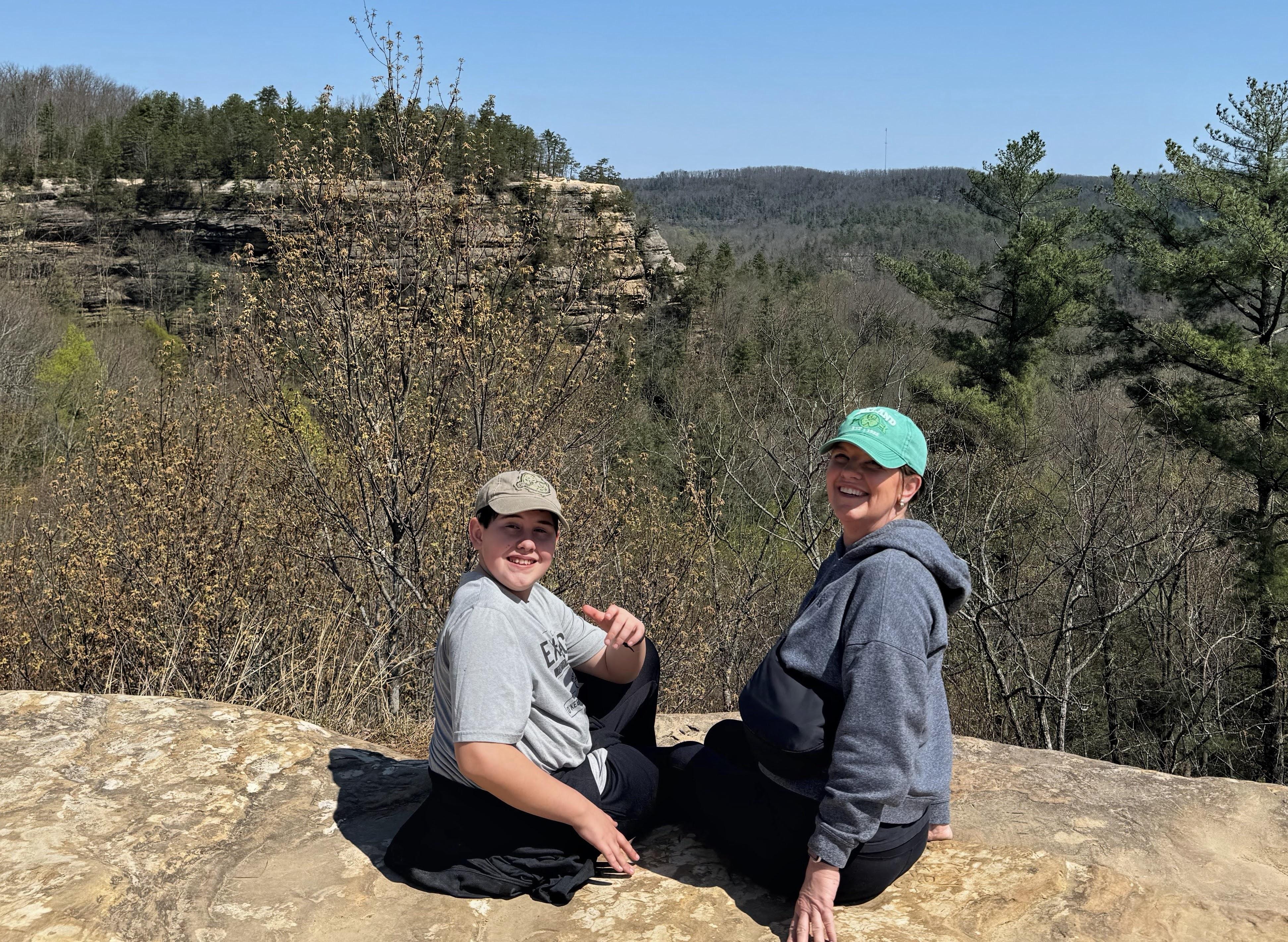 We made it to the top of Natural Bridge :)