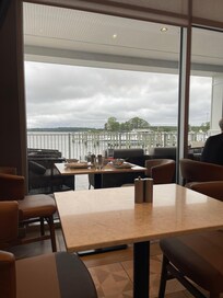 View from the hotel breakfast room.