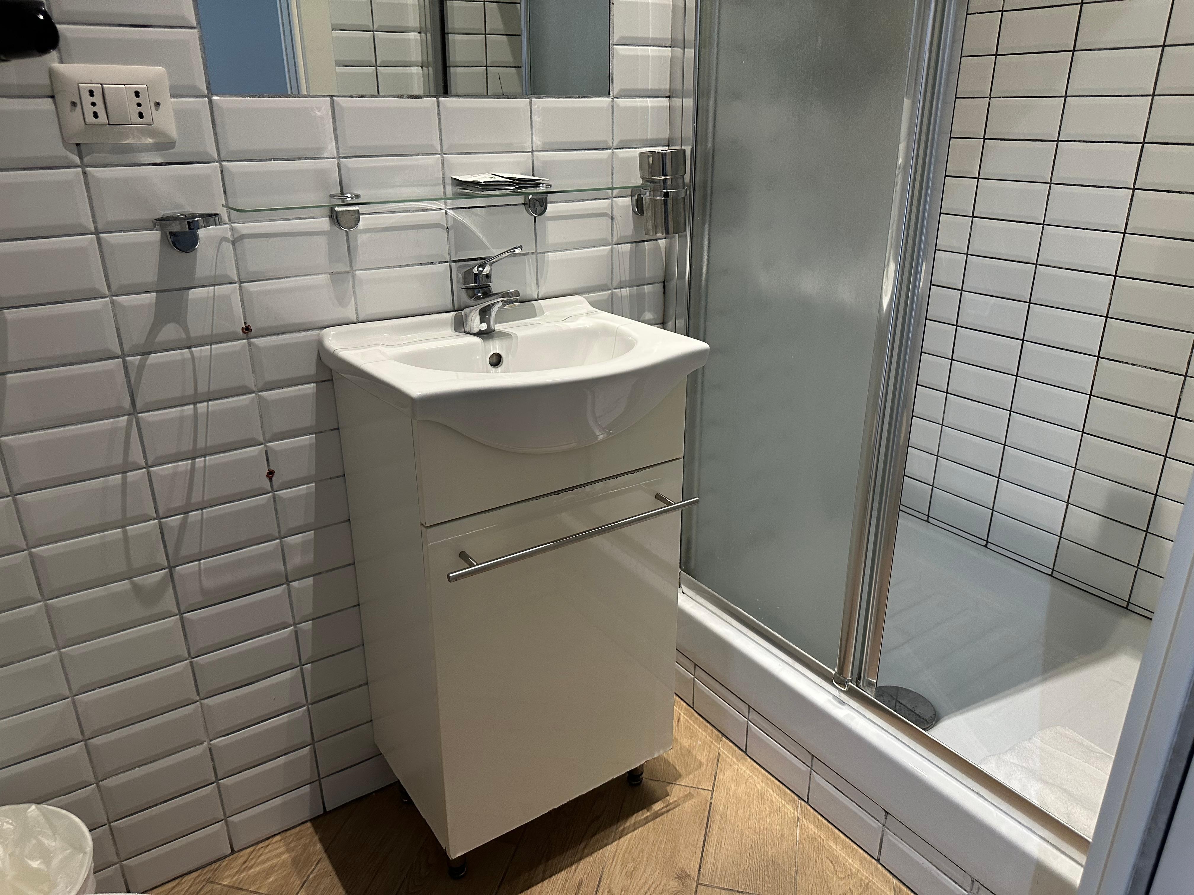 Moldy shower with leaking hose (bidet)