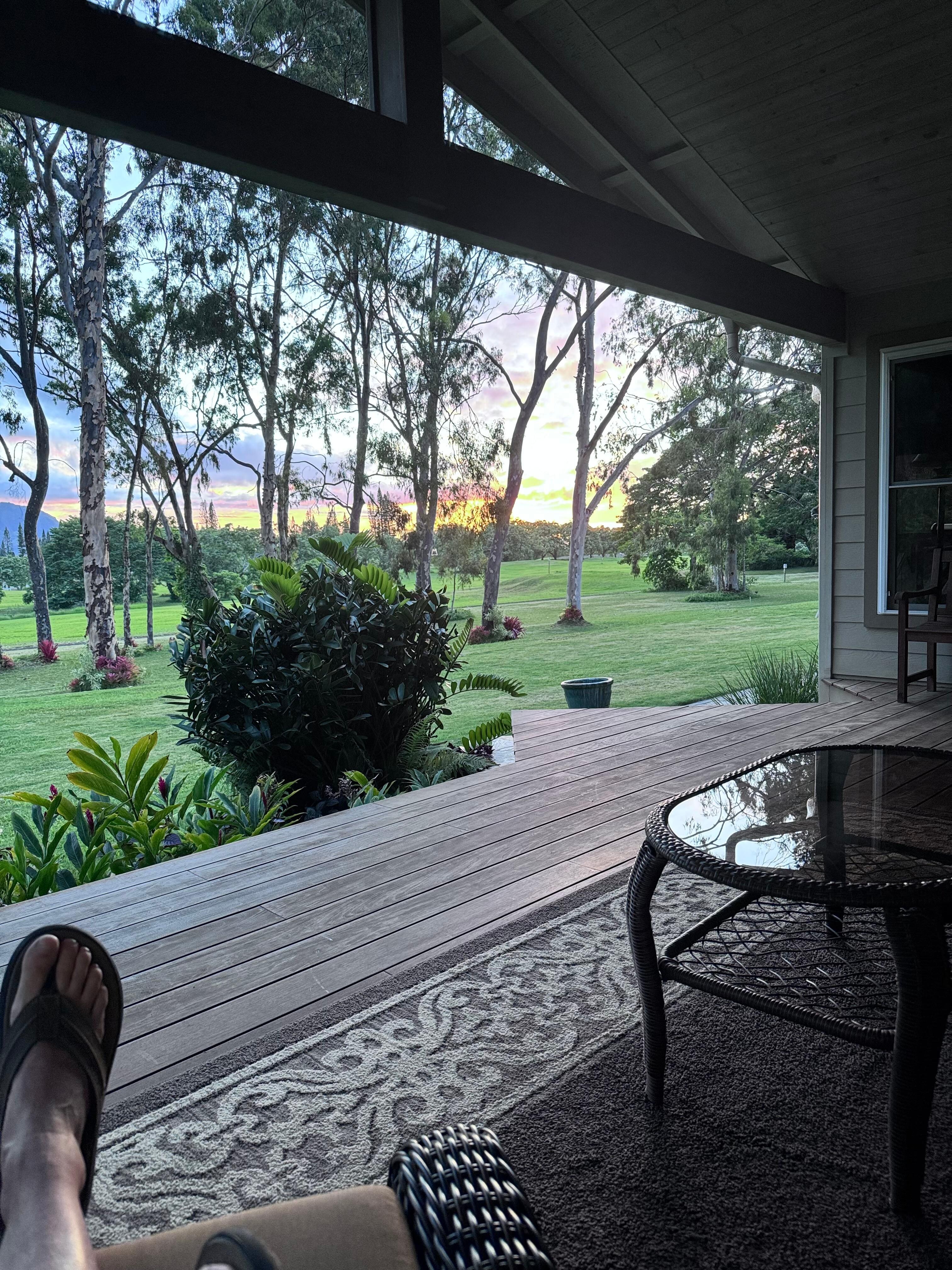 Back porch beautiful biew