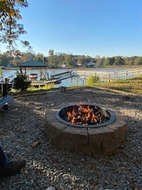Enjoyed dinner by the fire pit.