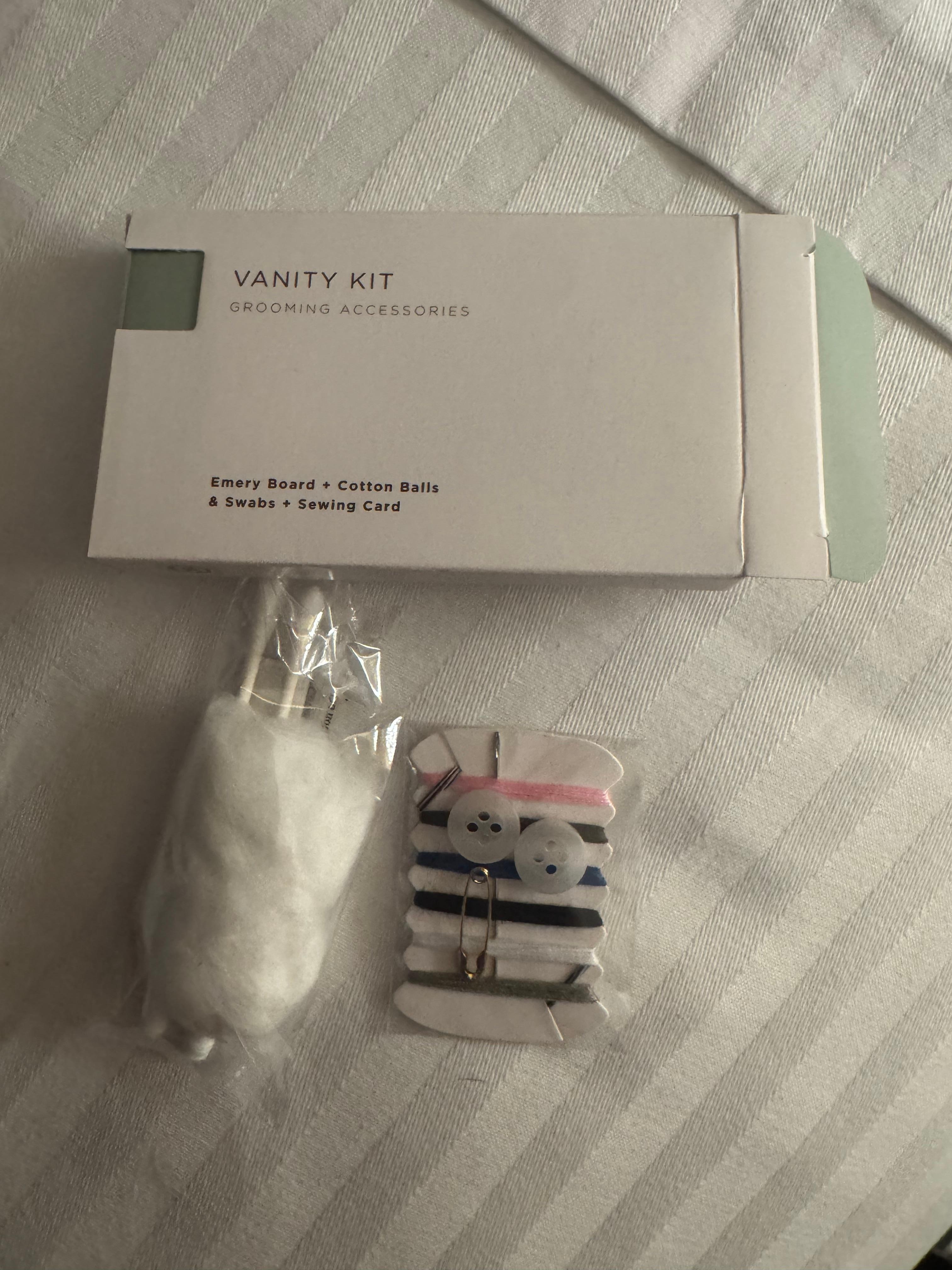 Never ever have I seen a hotel provide a seeing kit in the essentials kit for me in the bathroom. Place is magical. 