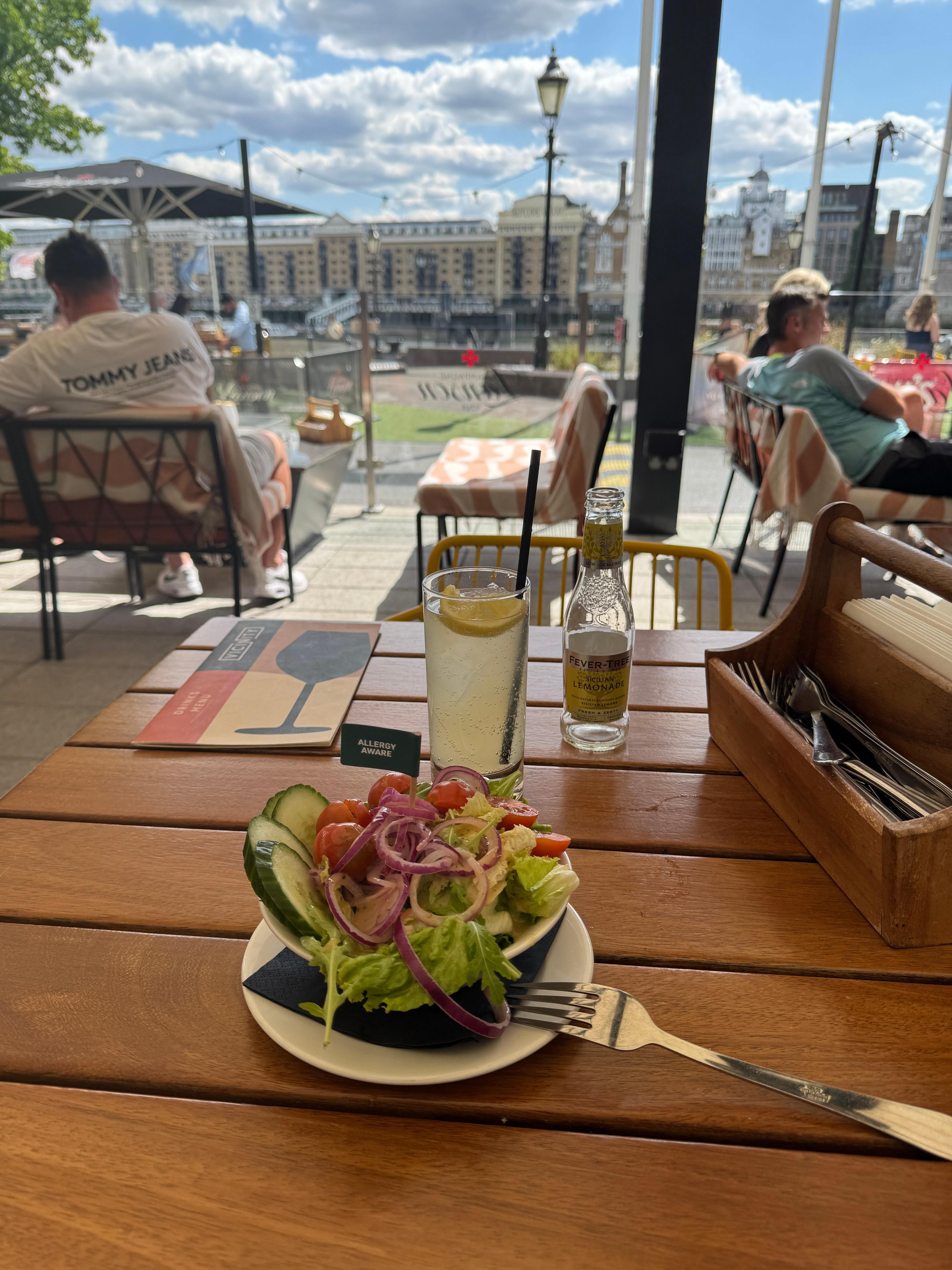 Dinner salad…tip..order extra dressing.