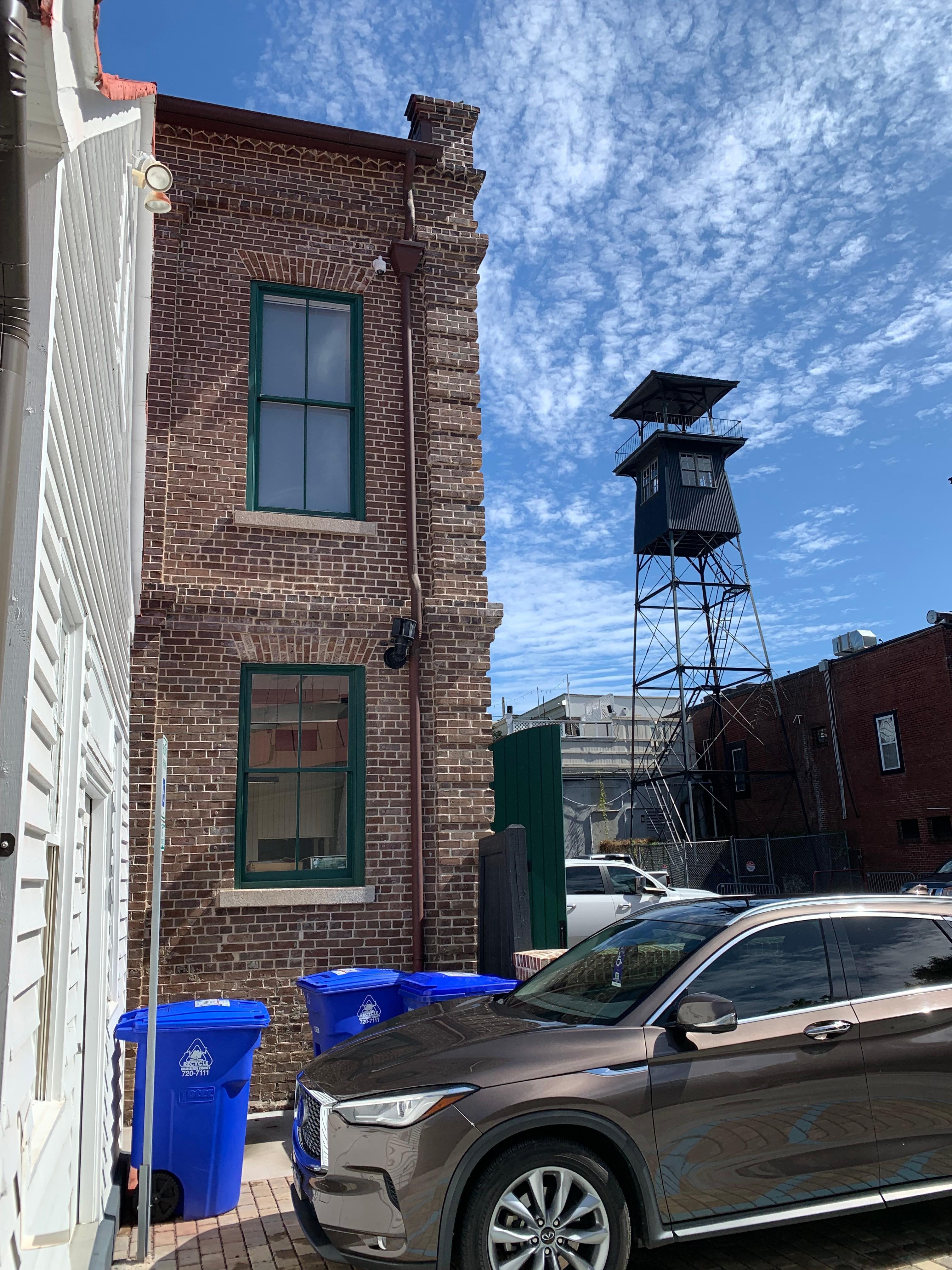 Fire Tower behind Station. 