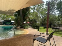 Pool area at the campground/ cabins