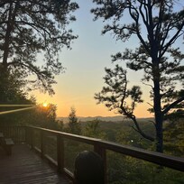 view from hot tub