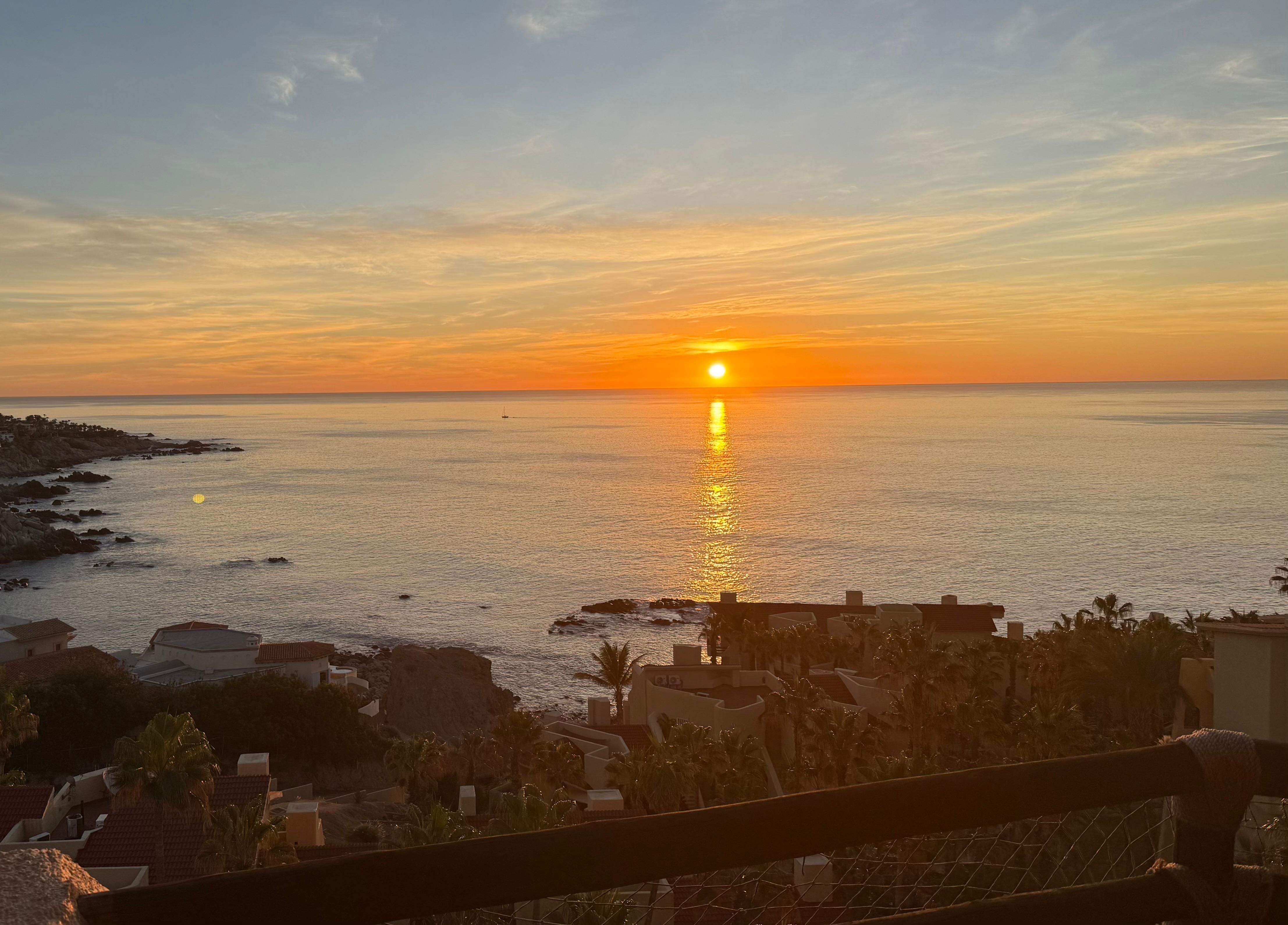 Sunset from the balcony. 