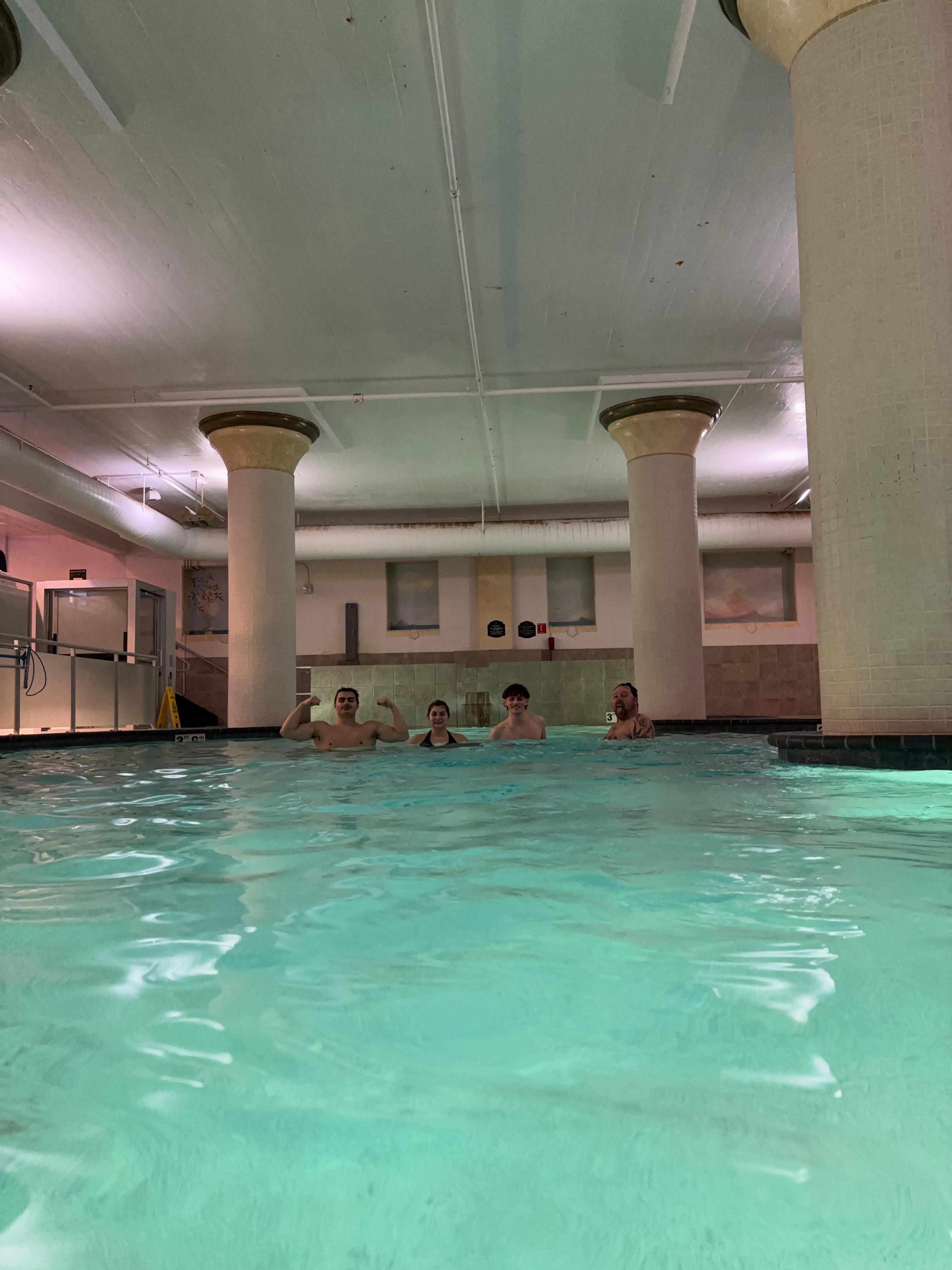 Pool was nice and warm.