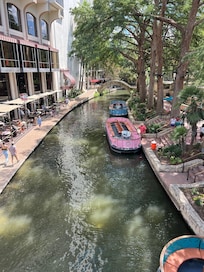 The riverwalk right beside the hotel