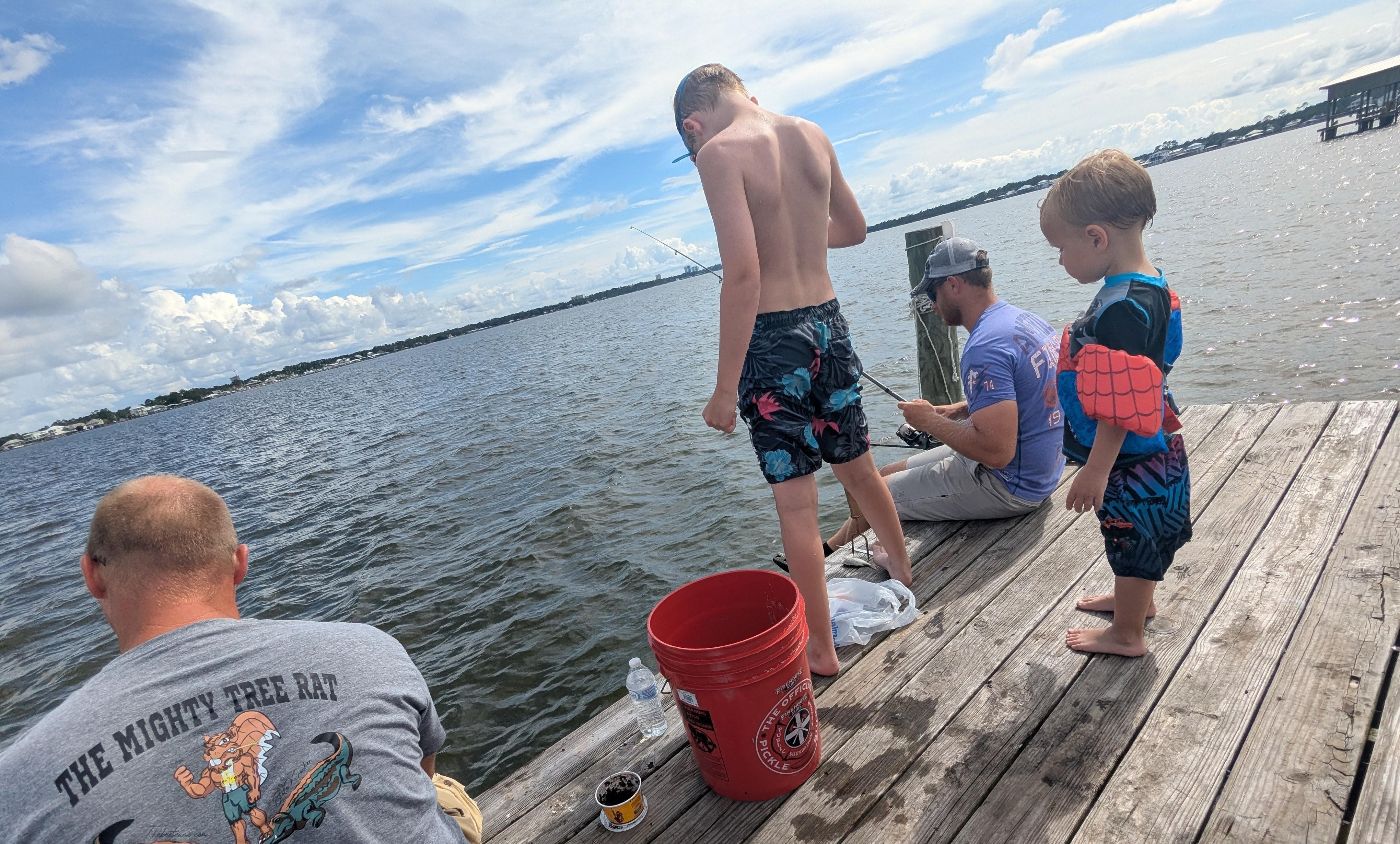 Fishing on the pier