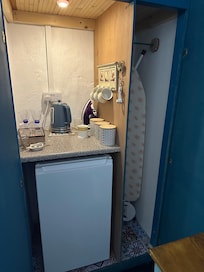 Cute coffee/tea bar and refrigerator