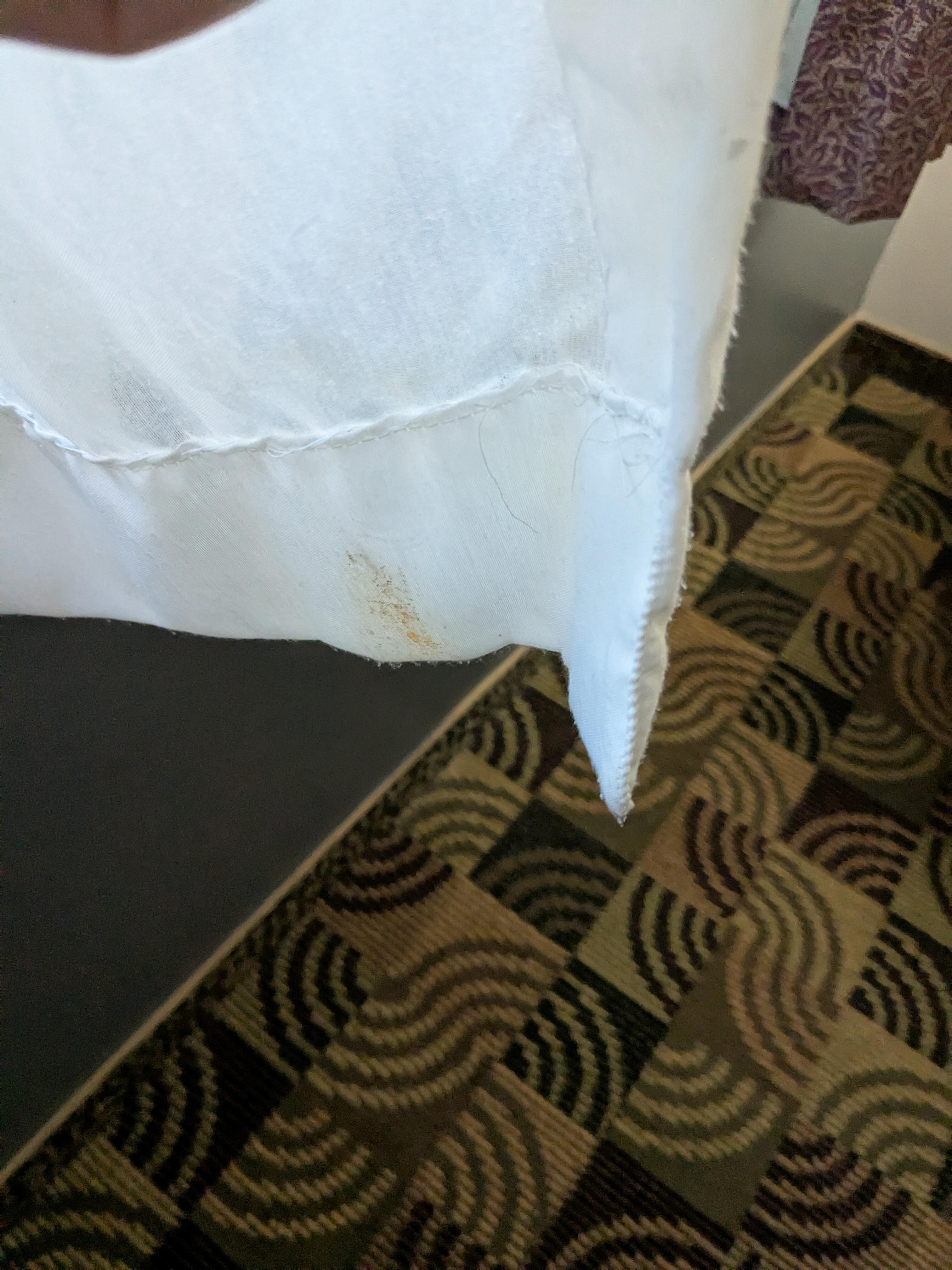Curtains stained