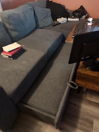 Used the living room as my office for 4 days... that multi-functional cocktail table was clutch.