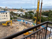 Looking over our balcony at what we were told was a beautiful view… not inaccurate but not quite the full story … (Construction was noted, after we had booked, in terms of where we could park safely…)