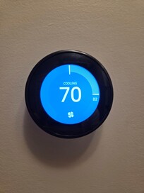 Was set at 70 but the actual heat was 82...at night