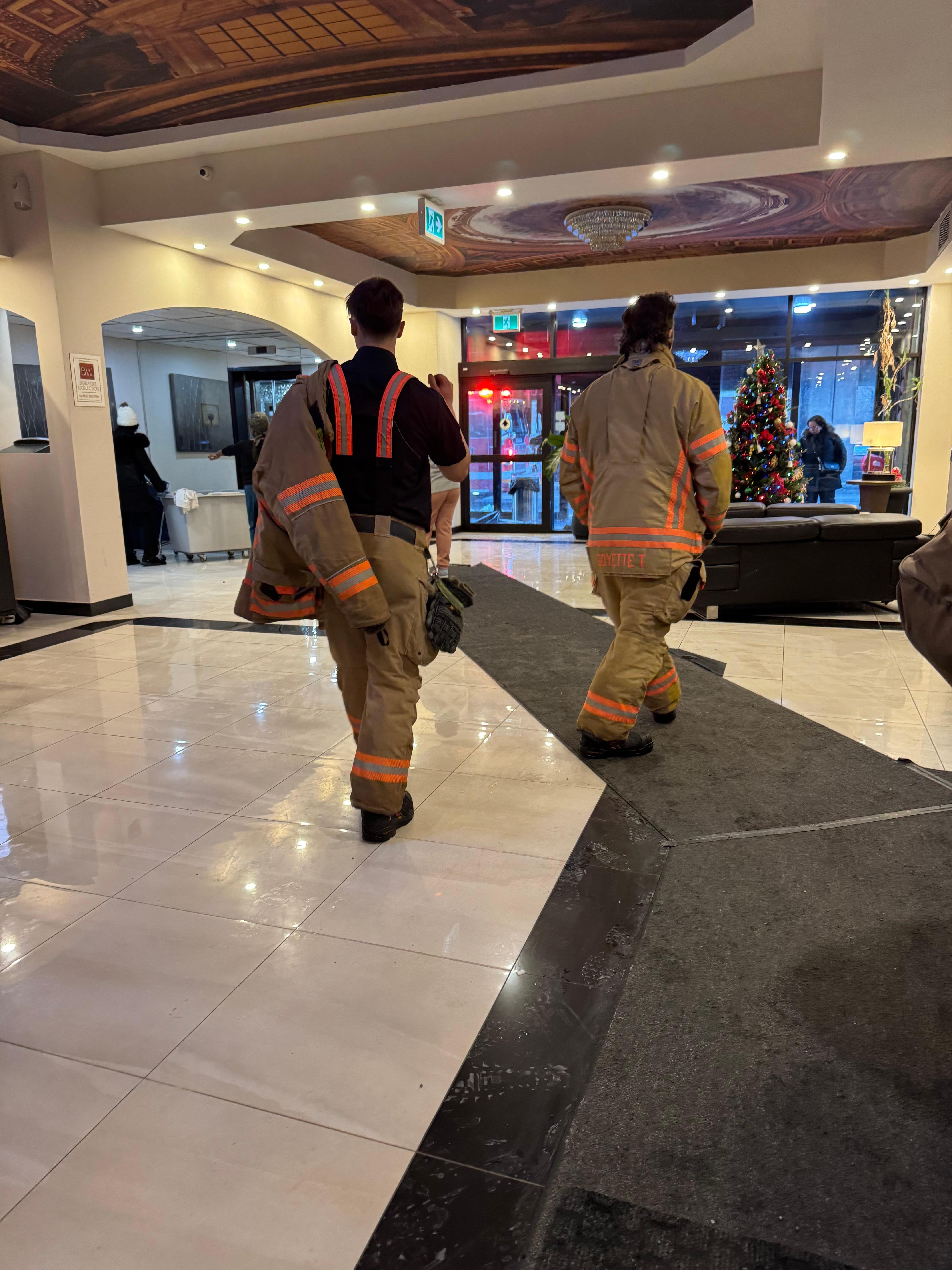Fireman came as 5th floor flooded 