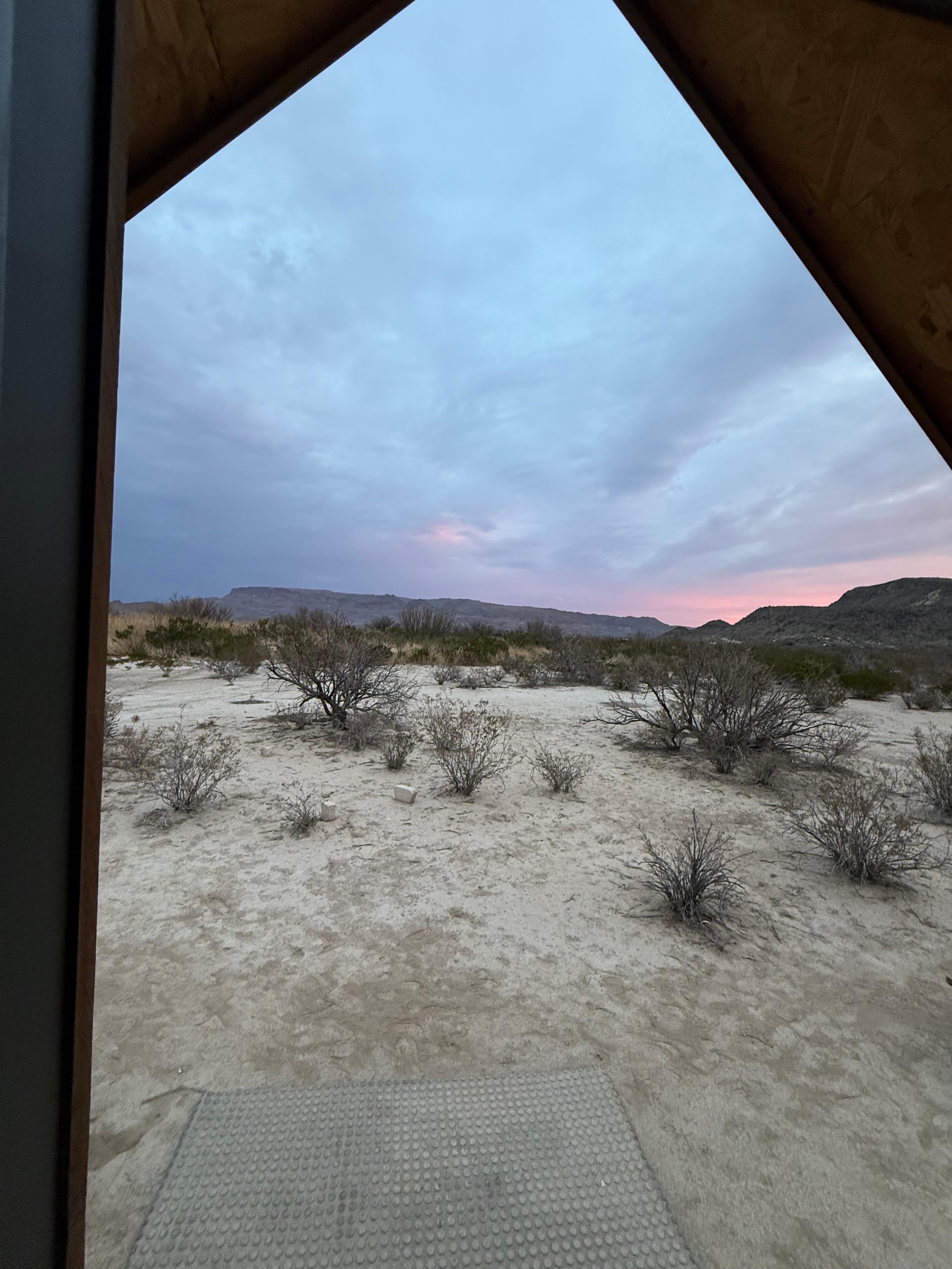 View from cabin door.