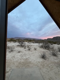 View from cabin door.