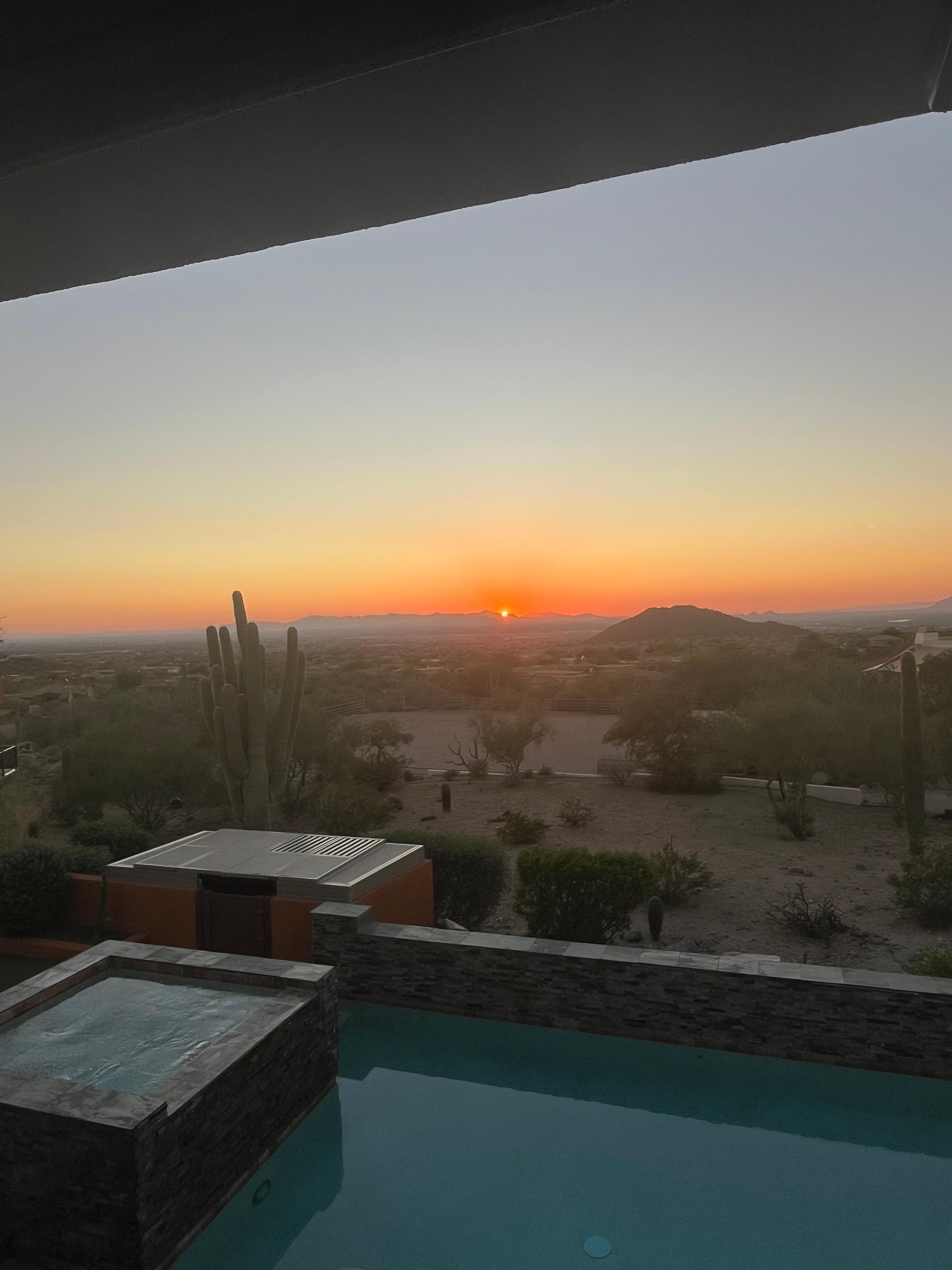 Sunset view from the upper deck was beautiful!