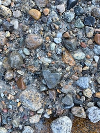 Rocky beach. Found a few heart rocks and sea glass