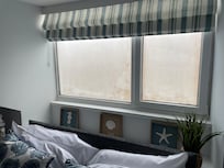 Not quite the ‘partial sea view’ that we booked