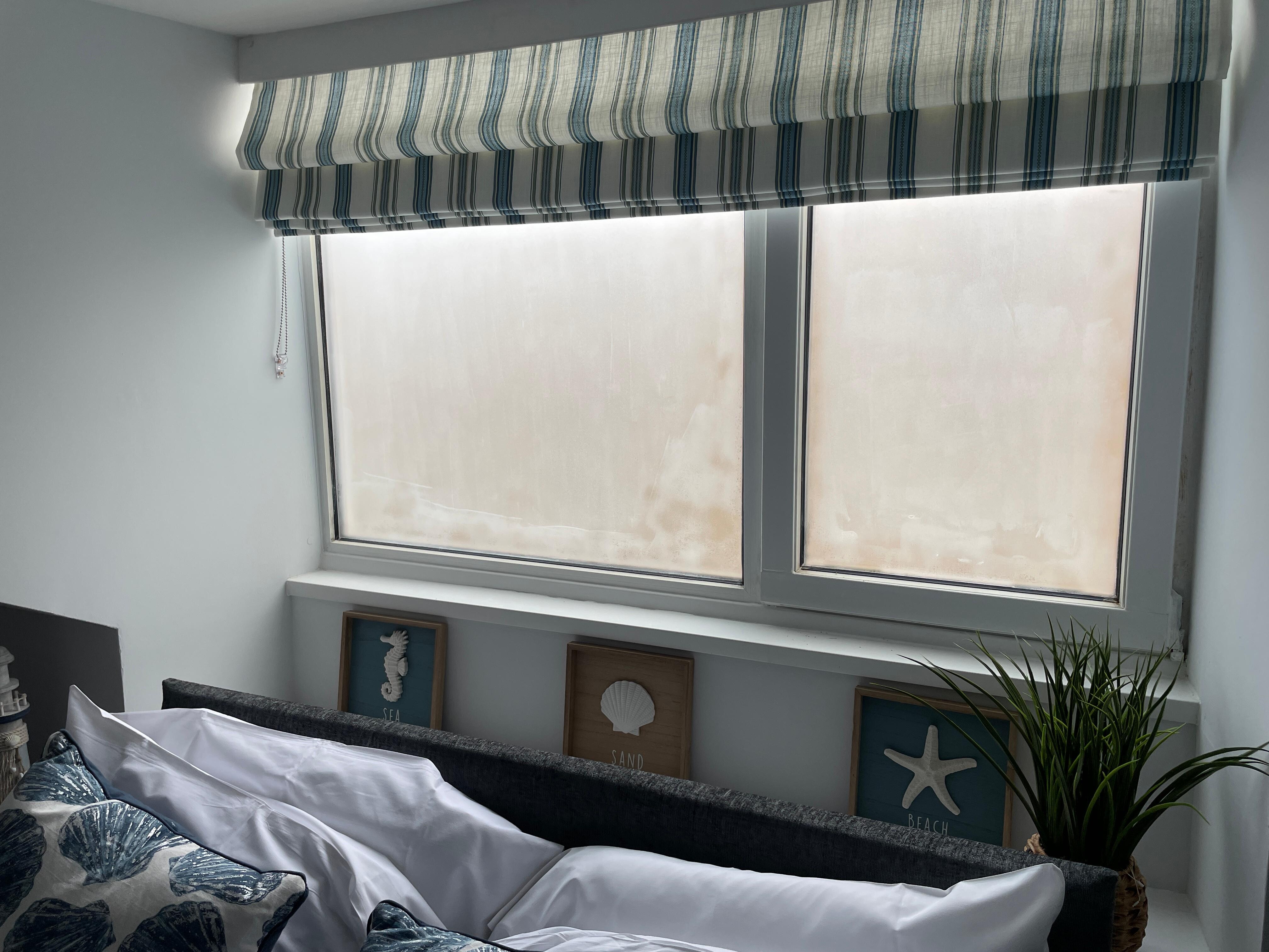 Not quite the ‘partial sea view’ that we booked