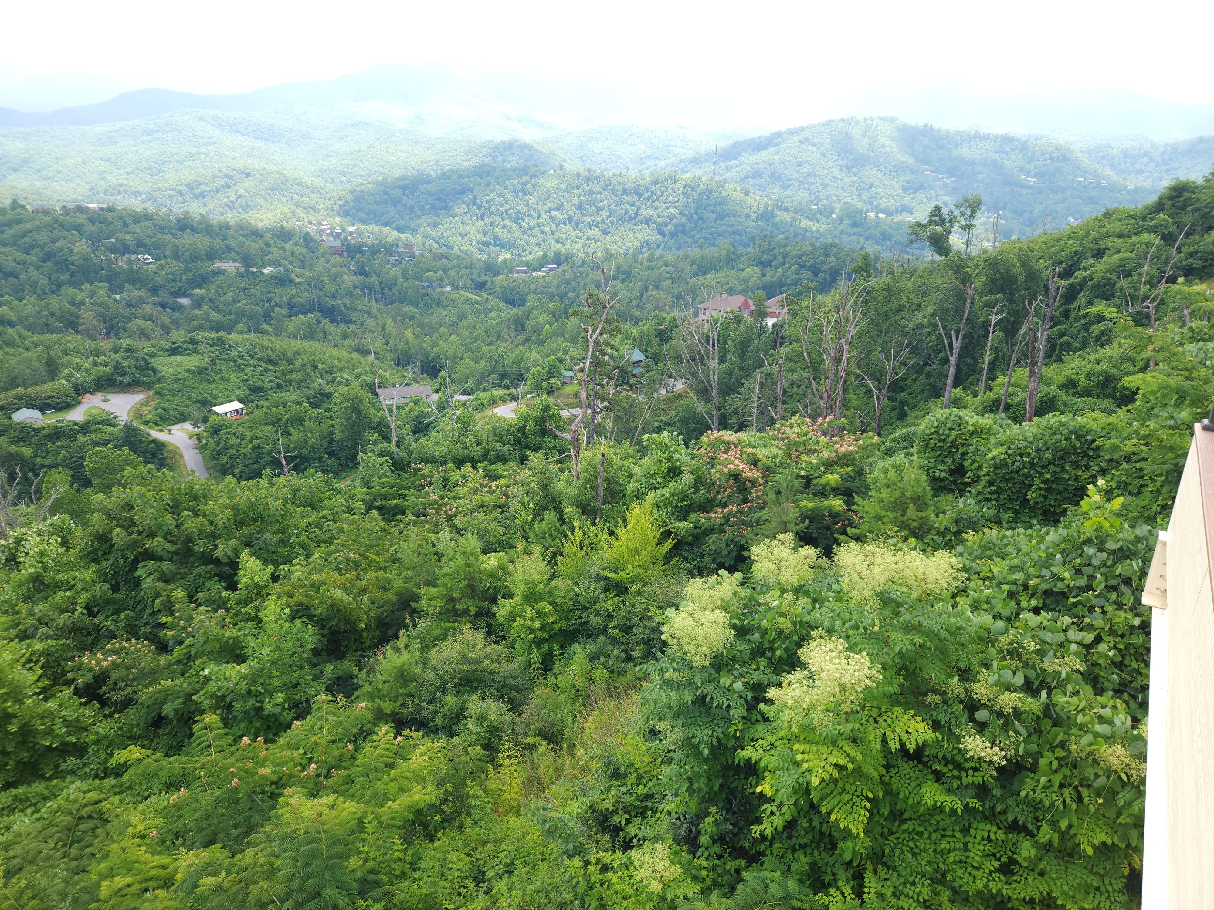 View of the valley and mountains.