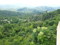 View of the valley and mountains.