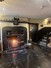 Cozy fireplace