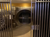 The hotel used to be a bank! They use this vault as a meeting room! So amazing