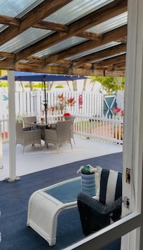 Looking out towards the private patio