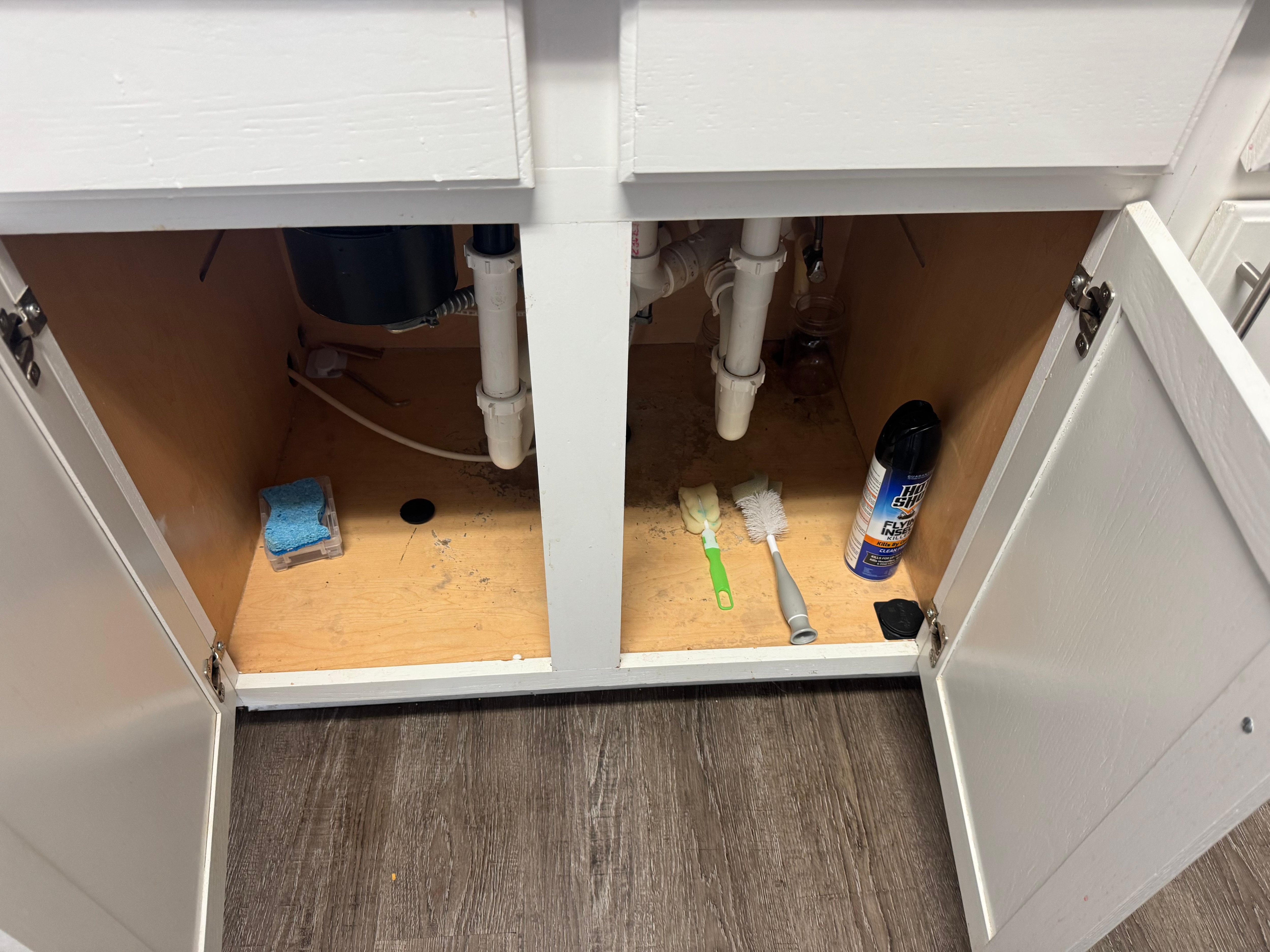 ZERO cleaning supplies to clean the nasty floor. Unable to literally clean anything properly after cooking unless we went and bought our own cleaning supplies.