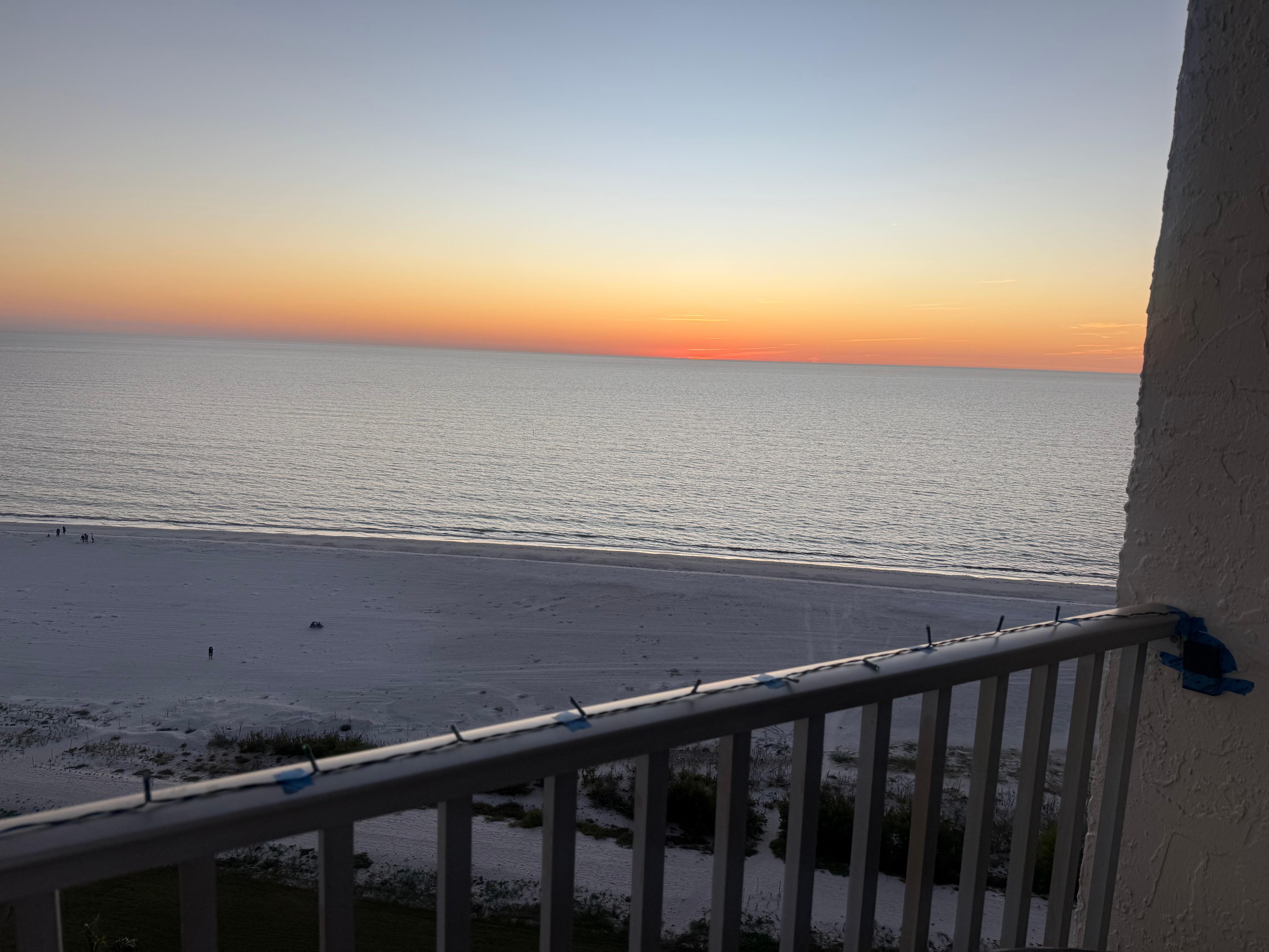 View from the balcony. Looking west. 