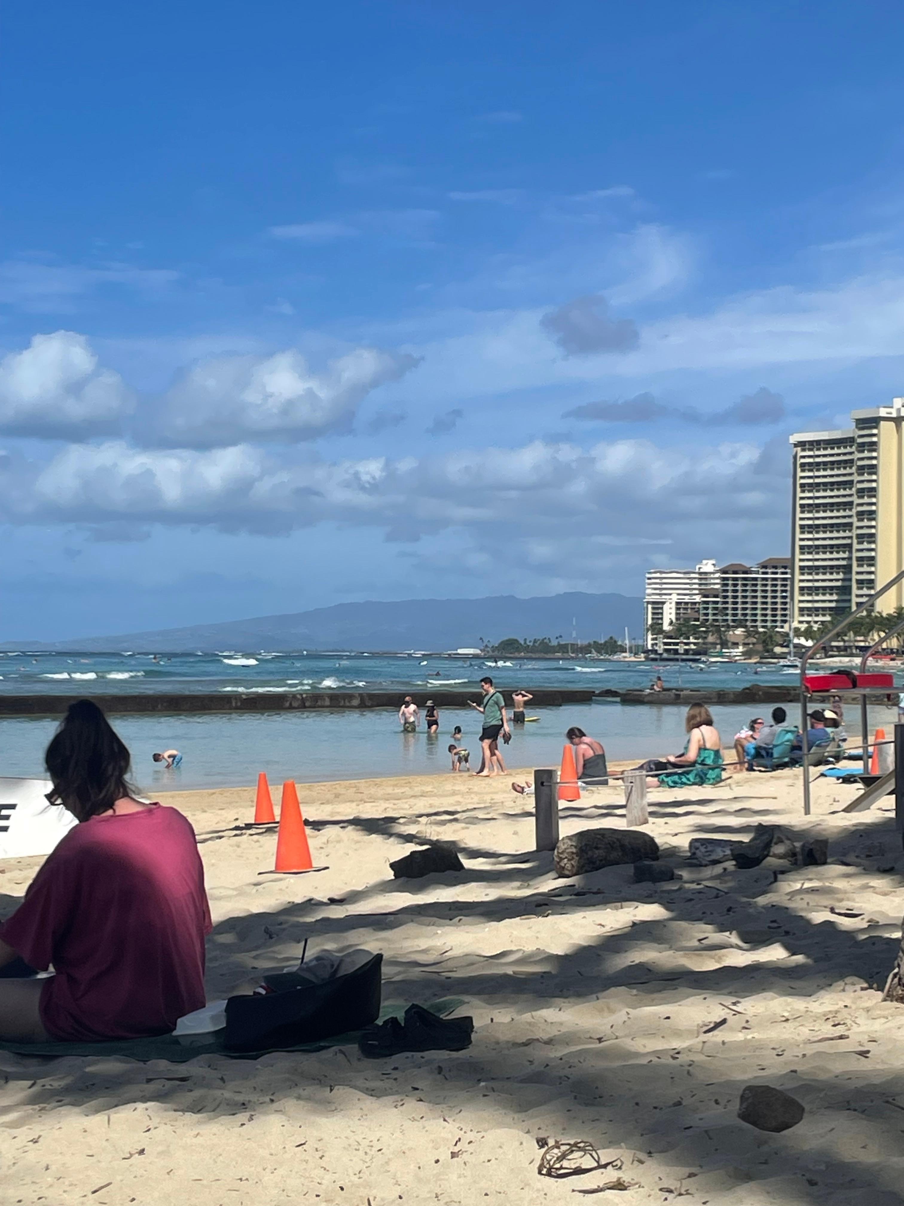 The beach 
