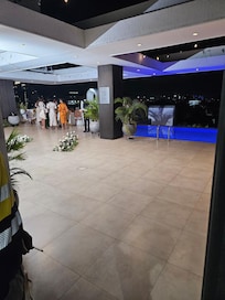 Roof top rented to a private event to people that don't even stay at the essence.