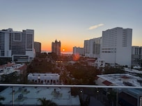 sunset from rooftop terrace