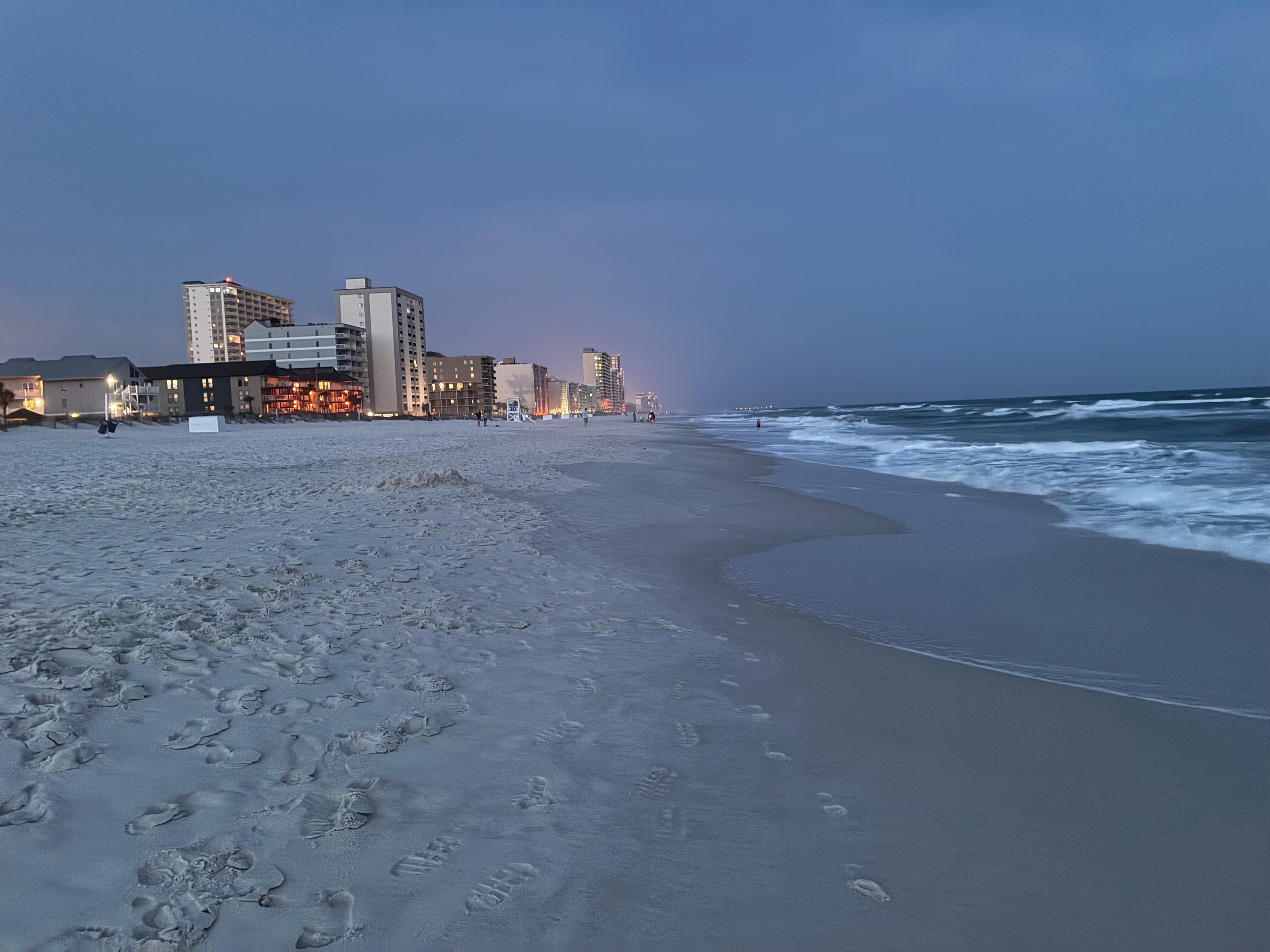 Dusk beach walk
