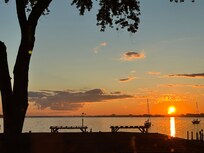 Sunrise over Muskegon Lake from kitchen window