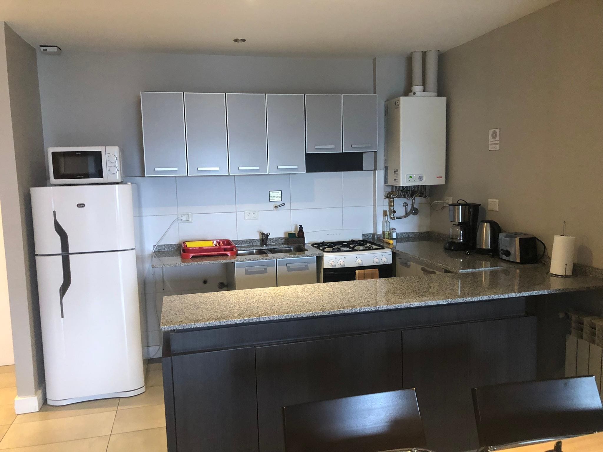 Kitchen in Room 3B at La Vela